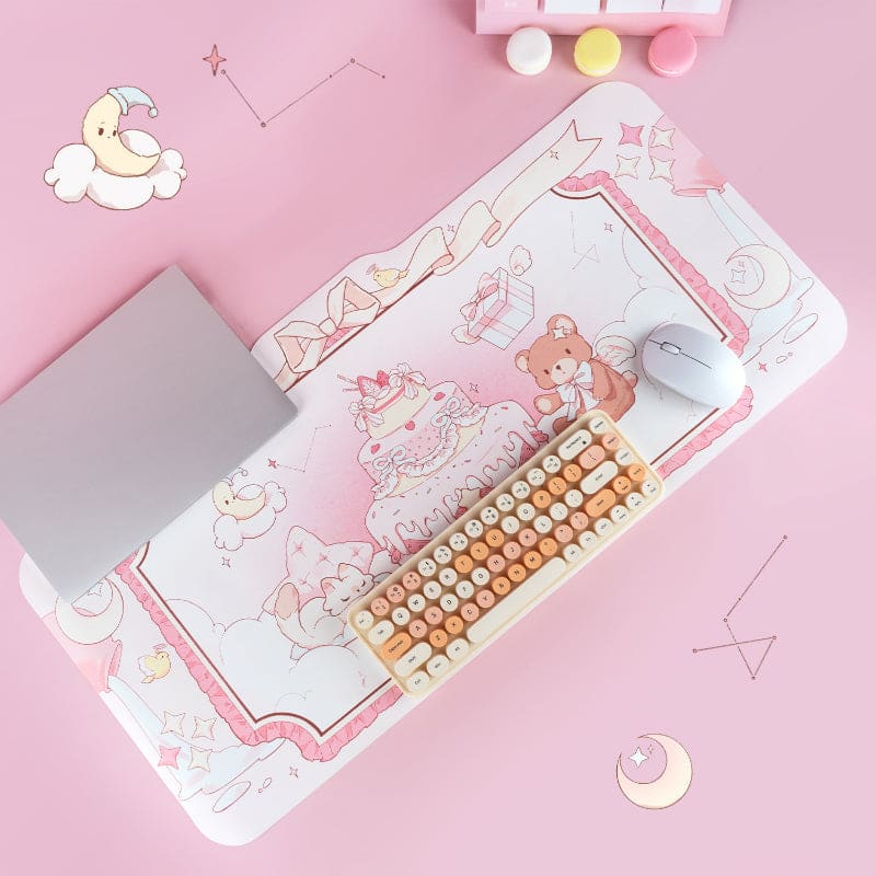 GG Pastel Sweet Dreamy Bear and Cake Mouse Pad ON1486