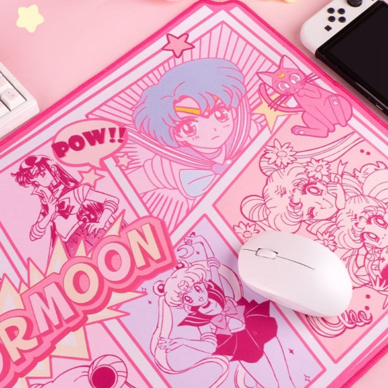 GG Sailor Moon Retro Pink Comic Mouse Pad ON1481 - Pink