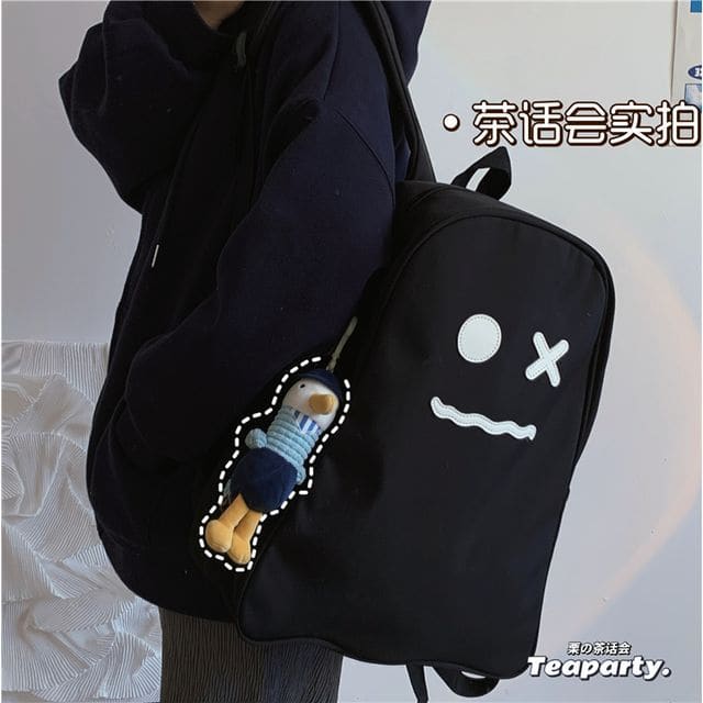 Ghost Expression Backpack - With Duck Charm - BlackPouting