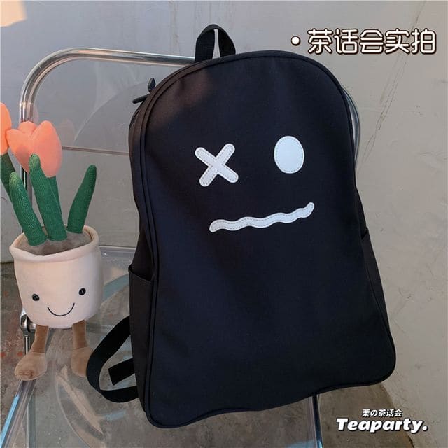 Ghost Expression Backpack - Without Charm - Pouting - Black