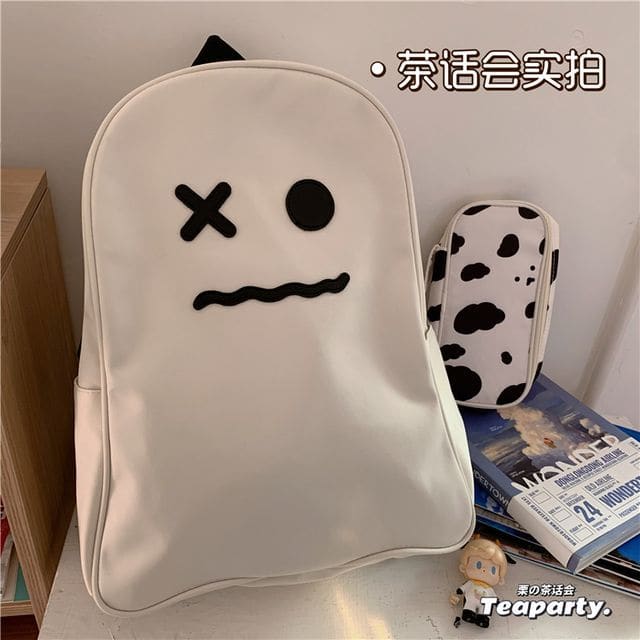 Ghost Expression Backpack - Without Charm - Pouting - White