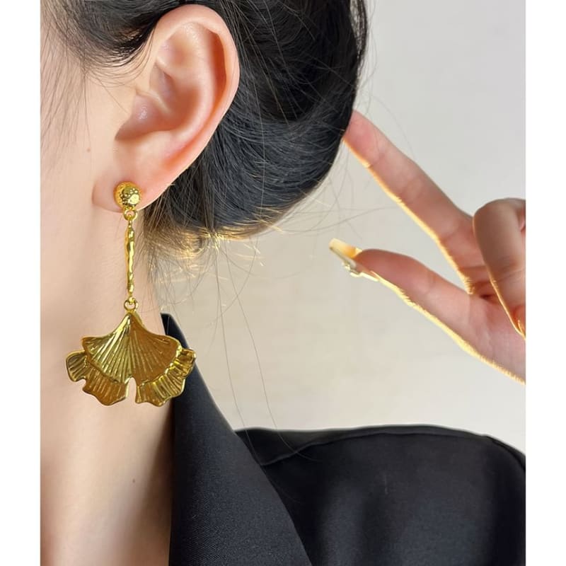 Gingko Drop Earring