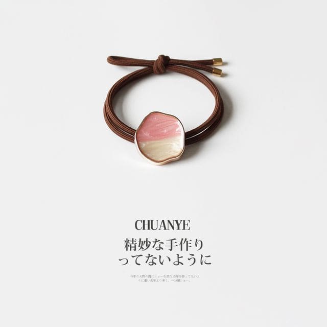 Glazed Hair Tie - 04# - Brown / One Size