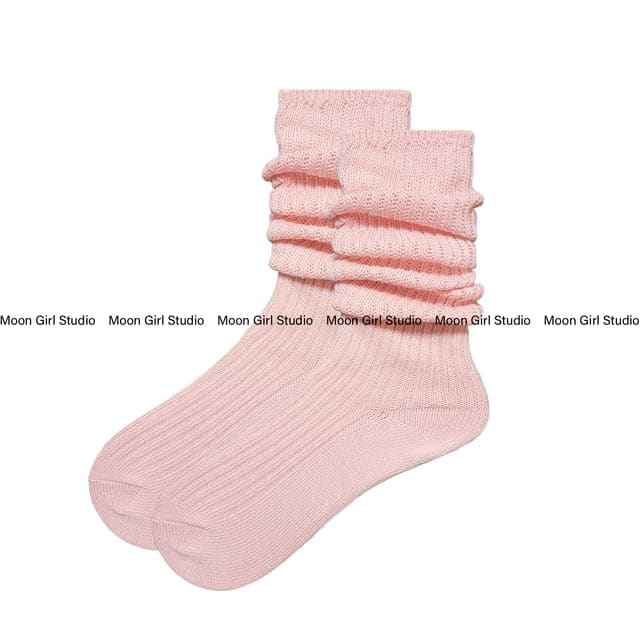 Glitter Pantyhose / Slouch Socks - Socks - Pink / One Size