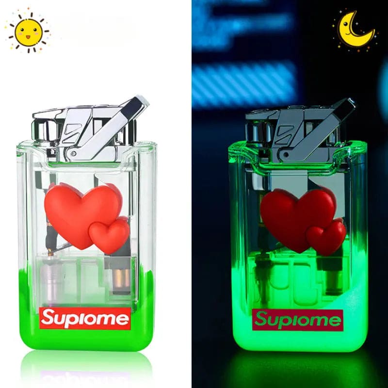 Kawaii Aesthetic Y2K Cute Fairy Glowing Heart Lighter MK Kawaii Store