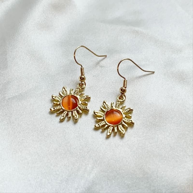 Golden Sun Earrings - earrings