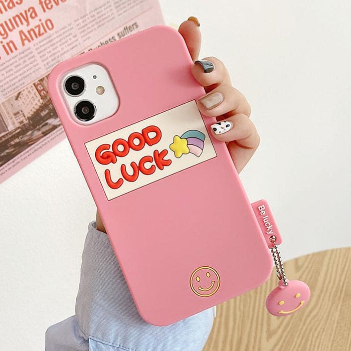 Good Luck Smile iPhone Case - iPhone 6/6s / Light Pink