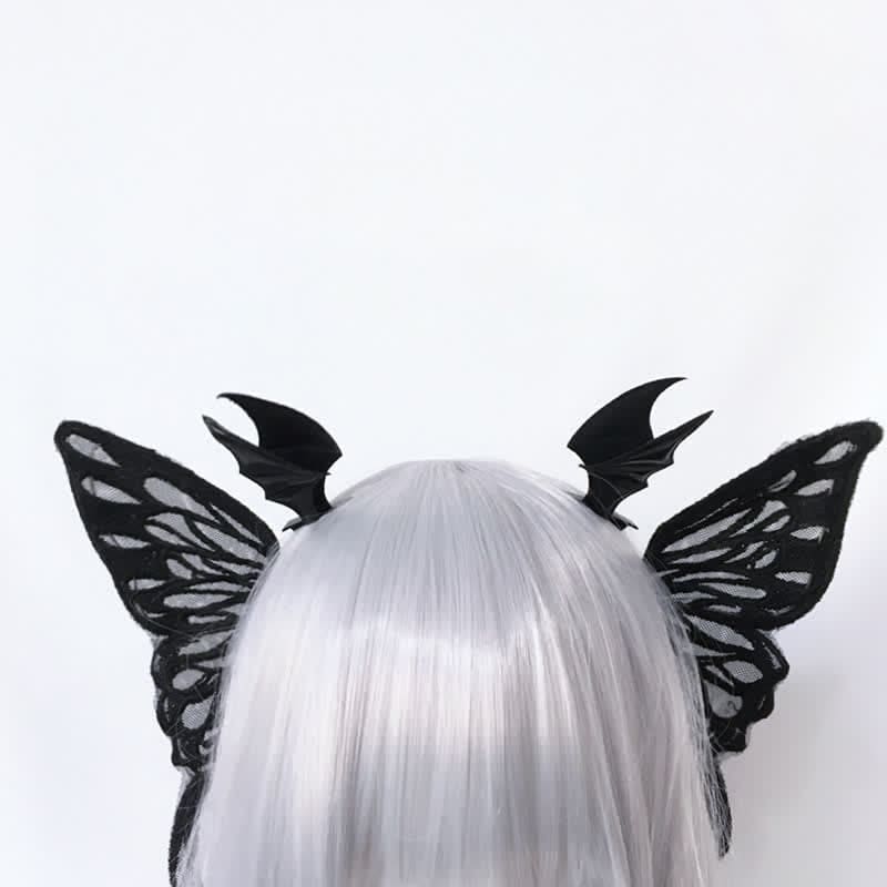 Gothic Bat Wings Moth Hair Clip Halloween Hair Accessory