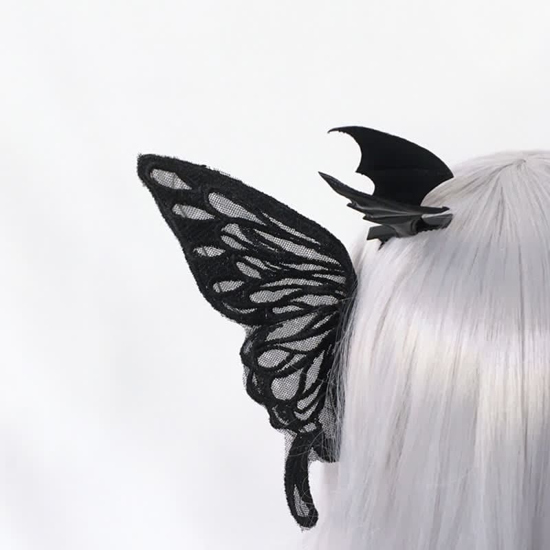 Gothic Bat Wings Moth Hair Clip Halloween Hair Accessory