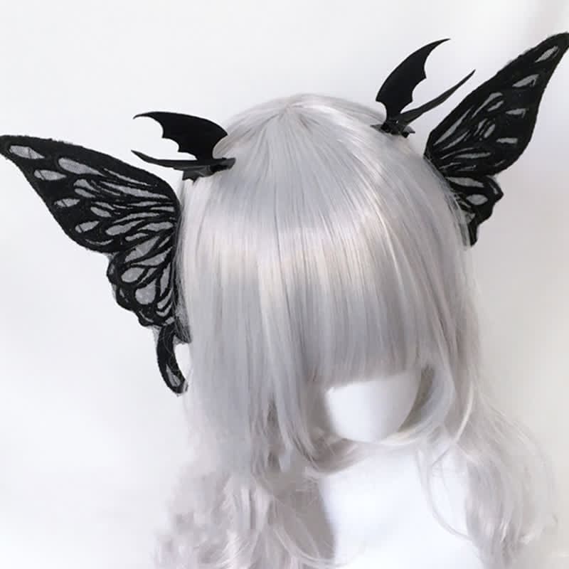 Gothic Bat Wings Moth Hair Clip Halloween Hair Accessory