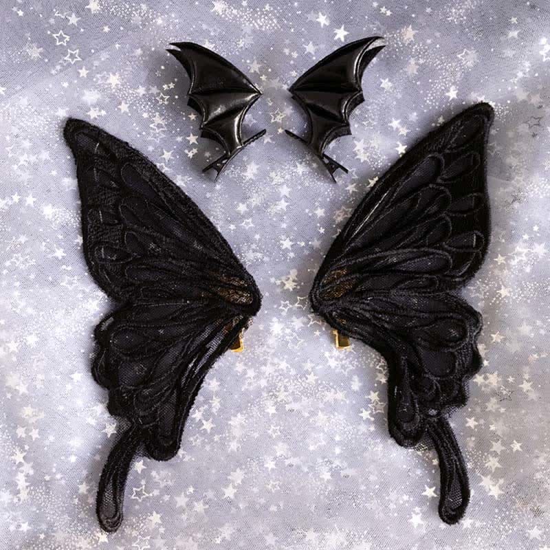 Gothic Bat Wings Moth Hair Clip Halloween Hair Accessory