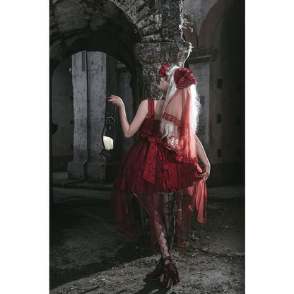 Gothic Blooding Rose JSK Dress Full Set MK17736