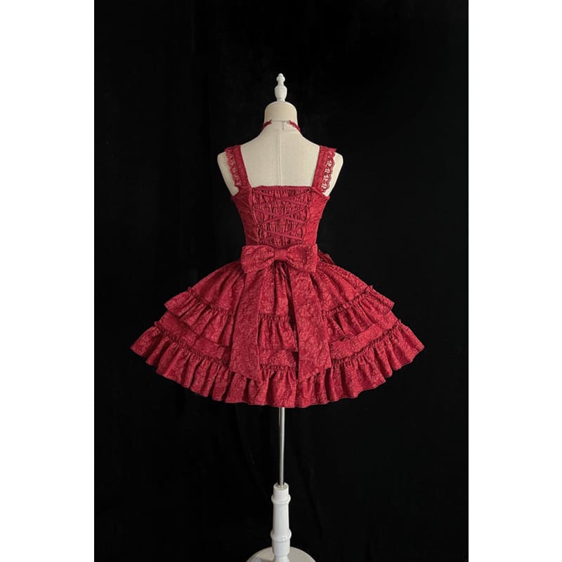 Gothic Blooding Rose JSK Dress Full Set MK17736