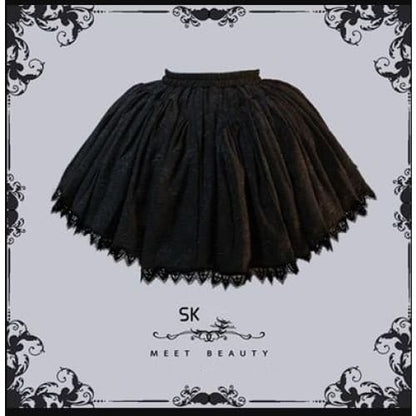 Gothic Lolita Corset Goth Blouse Skirt Set - S / SK skirt