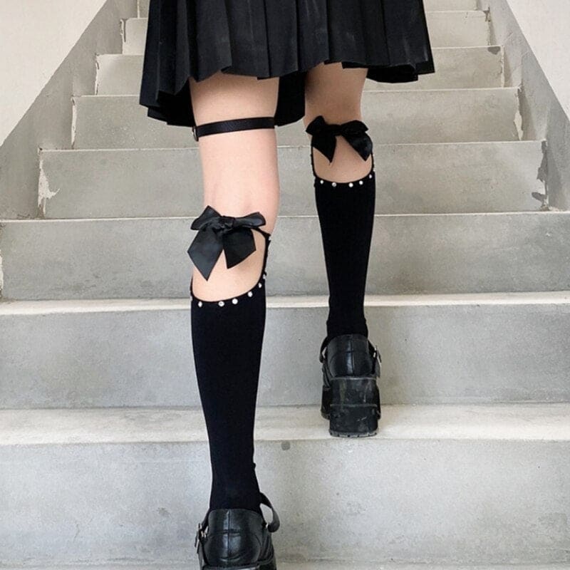 Gothic Spider Web Lolita Ruffles Lace Bowknot Black