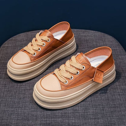 Gradient Platform Sneakers - Caramel / 35