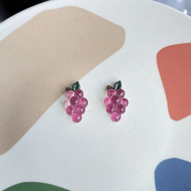 Grapes Resin Earring Egirldoll