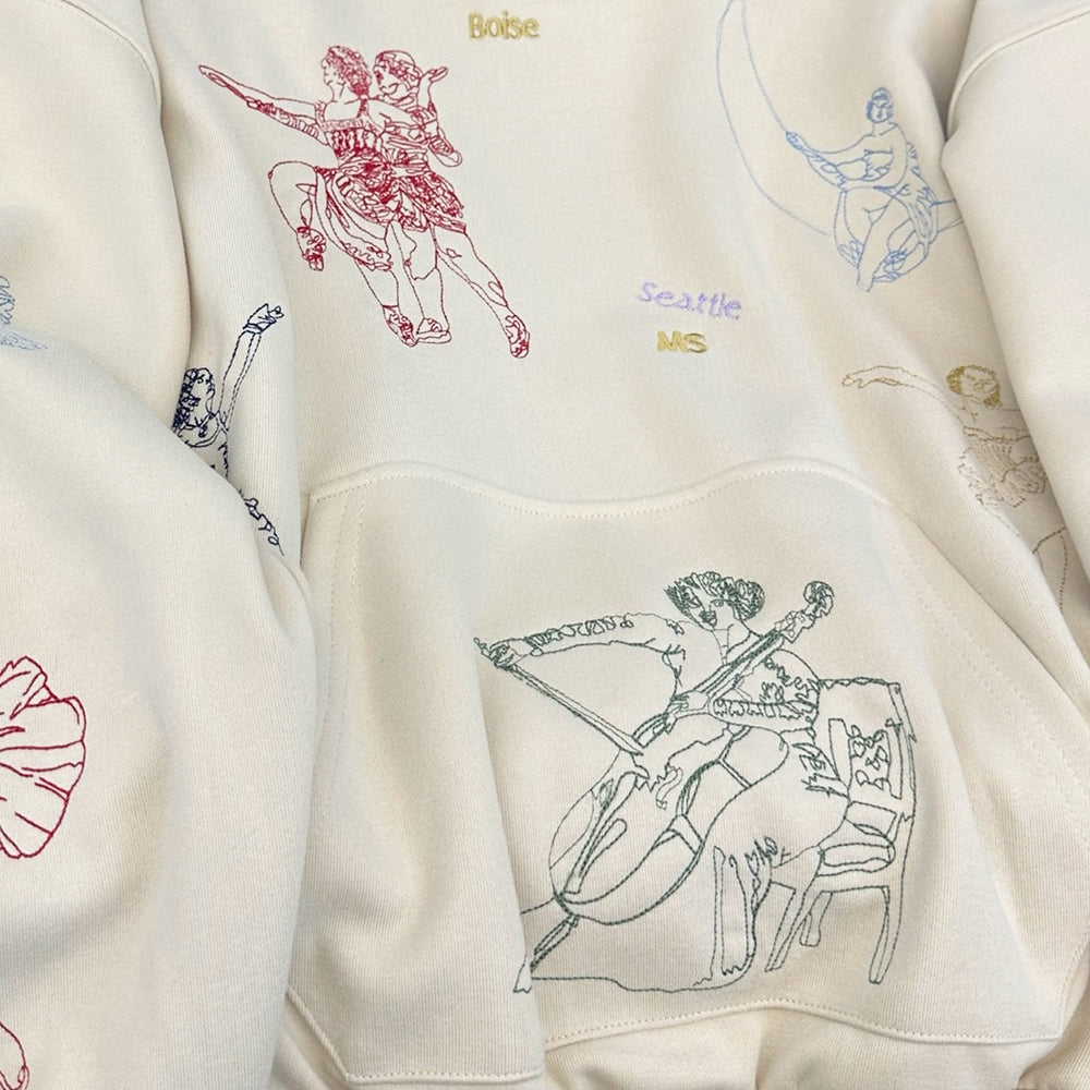 greek roman art embroidery aesthetic hoodie boogzel clothing