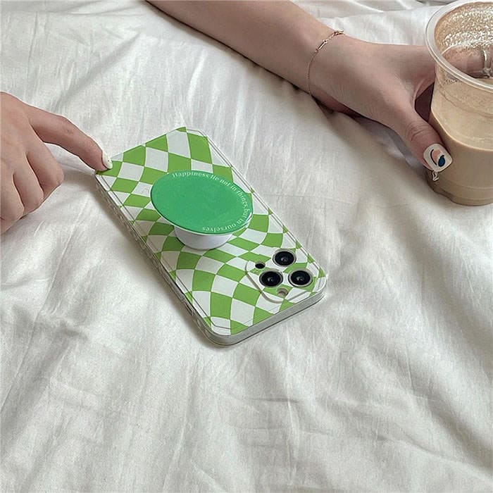 Green Checker iPhone Case - IPhone Case