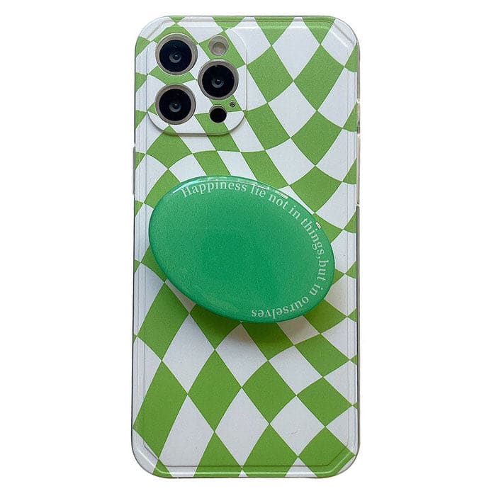 Green Checker iPhone Case - IPhone Case