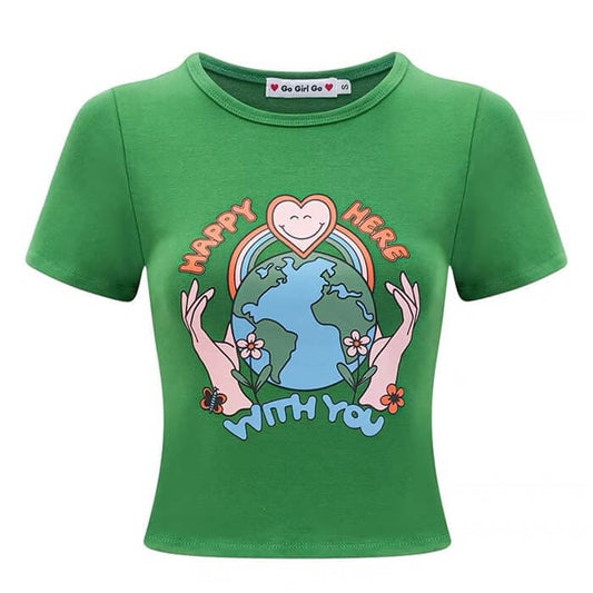 Green Earth Crop Top - S / Green - Tops