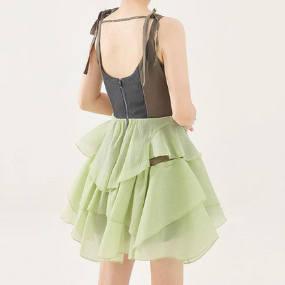 Green Fairy Mini Dress - Dresses