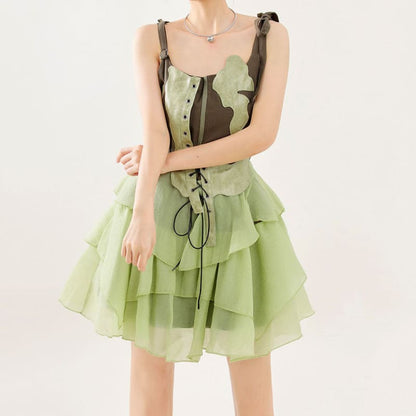 Green Fairy Mini Dress - Dresses