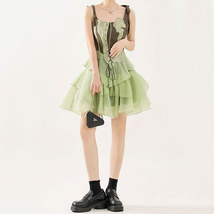 Green Fairy Mini Dress - Dresses