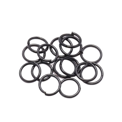 Hair Piercing Rings - 14mm/ 100pcs / Black - Other