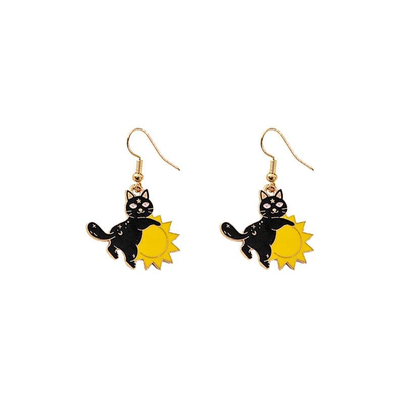 Halloween Cat Drop Earring