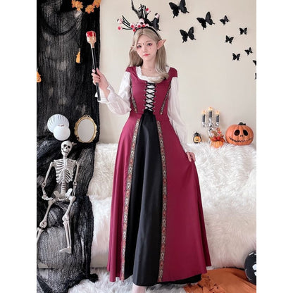 Halloween Costume Vintage Red Dress