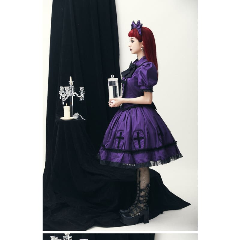 (Buyforme)Confession Balloon~Halloween Cross Lolita OP Dress   