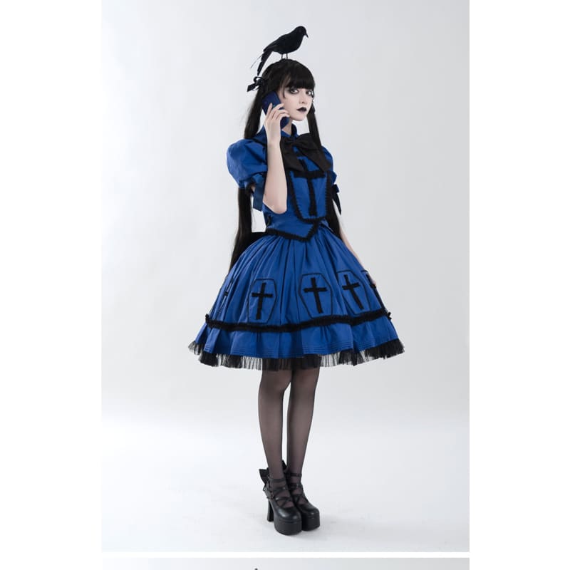 (Buyforme)Confession Balloon~Halloween Cross Lolita OP Dress   