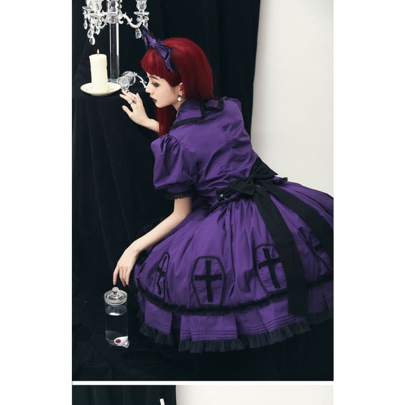 (Buyforme)Confession Balloon~Halloween Cross Lolita OP Dress   