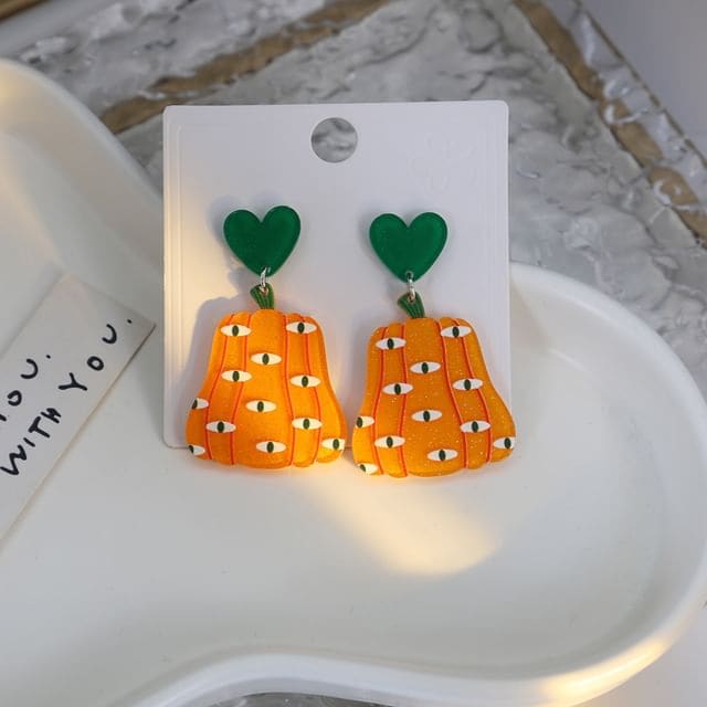 Halloween Drop Earring - 1 Pair - E6125-11 - Green