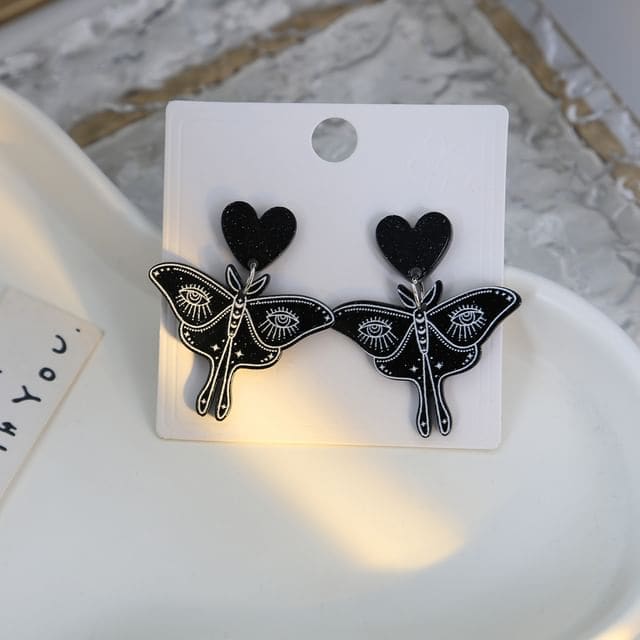 Halloween Drop Earring - 1 Pair - E6125-8 - Black / One Size