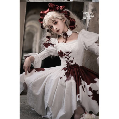 Halloween Gothic Lolita Blood Stained Lolita Dress - Lolita