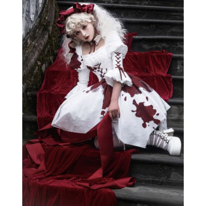 Halloween Gothic Lolita Blood Stained Lolita Dress - Lolita