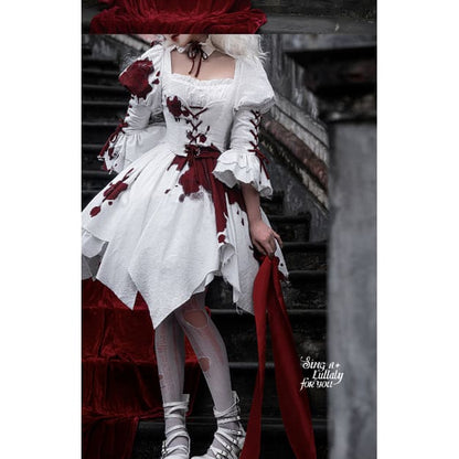 Halloween Gothic Lolita Blood Stained Lolita Dress - Lolita