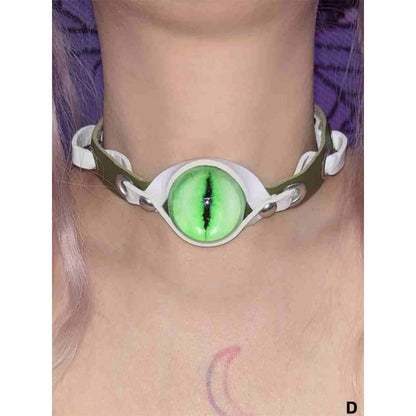 Halloween Gothic Punk Eyeball Choker