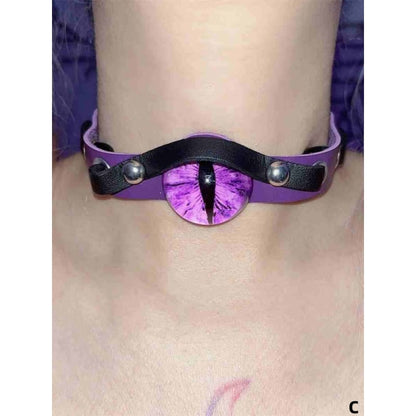 Halloween Gothic Punk Eyeball Choker