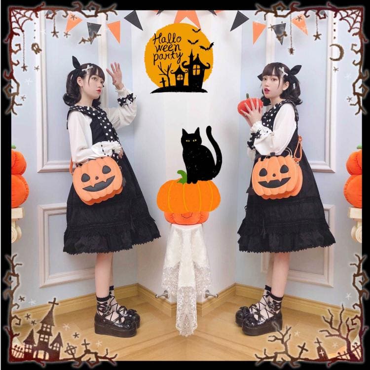 Halloween Orange Pumpkin Shoulder Bag