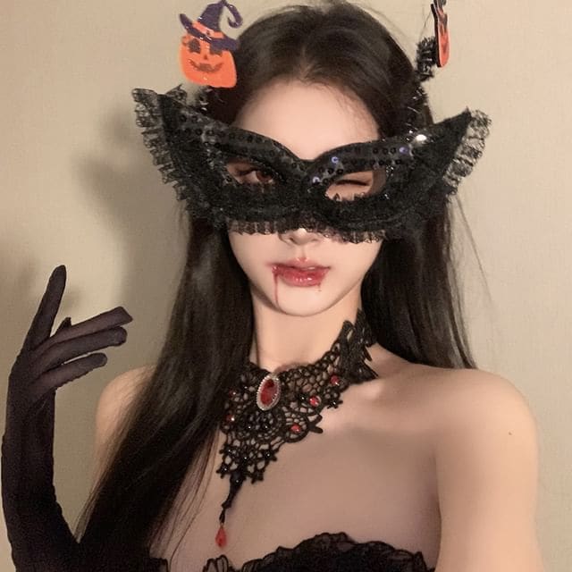 Halloween Party Eye Mask / Lace Party Eye Mask - Eye Mask