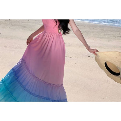 Halter Gradient Maxi Sundress