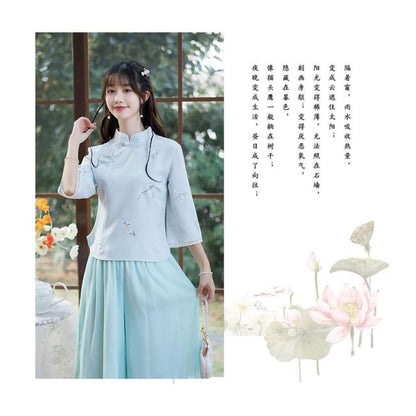 Hanfu Embroidered Top