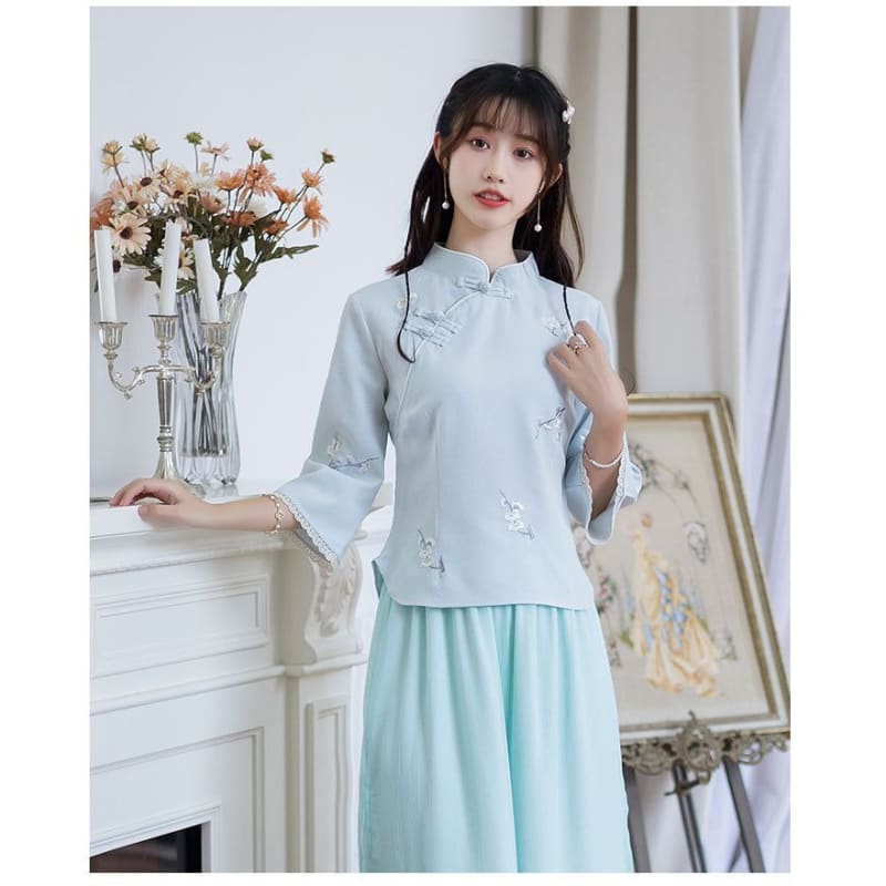 Hanfu Embroidered Top