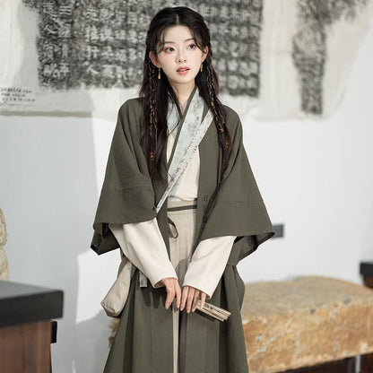 Hanfu Open Front Jacket / Open Front Top / Wide Leg Pants