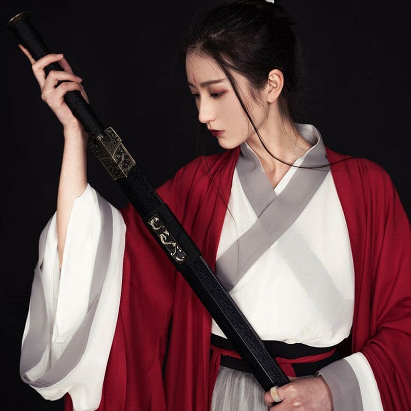 Hanfu Set Of 3: Red Long