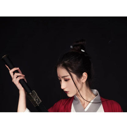 Hanfu Set Of 3: Red Long