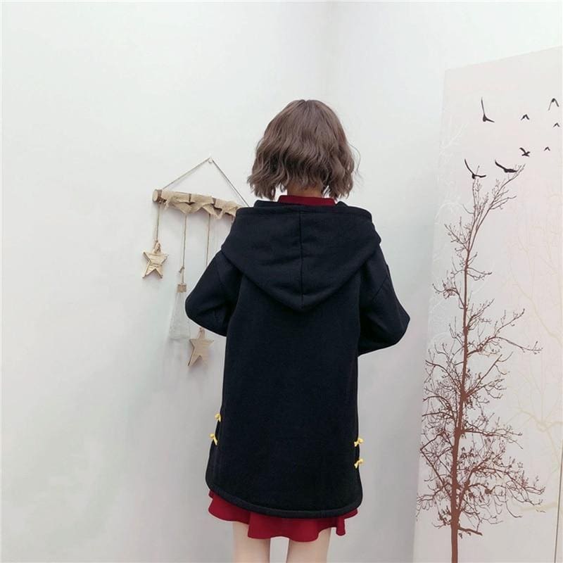 Harajuku Cute Hoodies Sakura Golden Fish Velvet Pullover